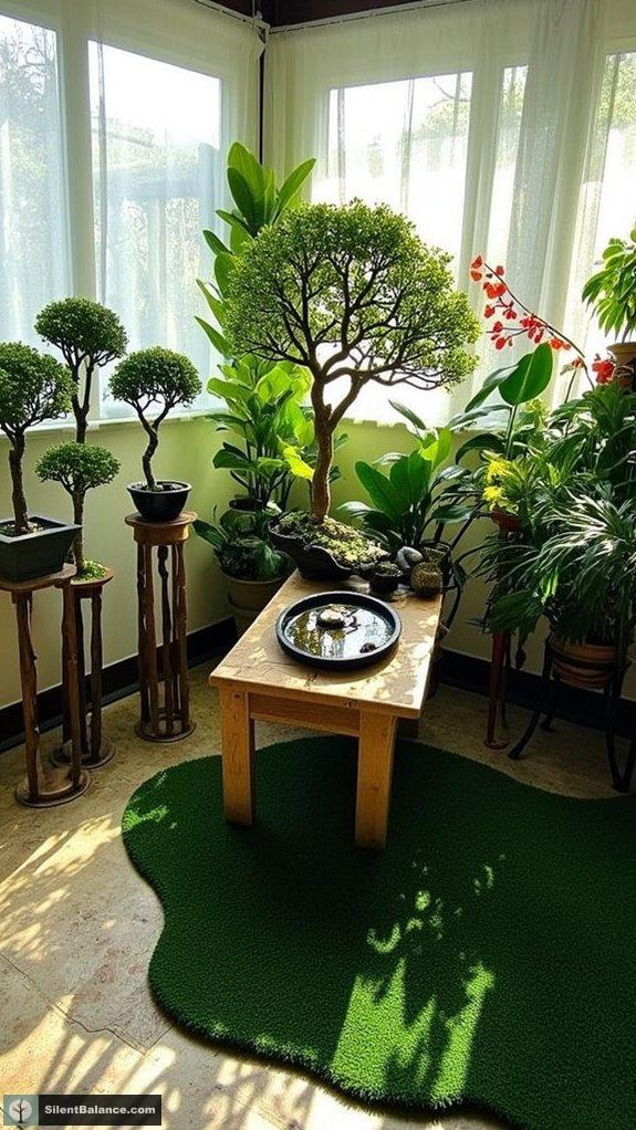 harmonious bonsai garden design