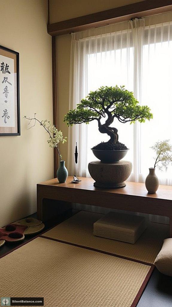 harmonious tokonoma display elements