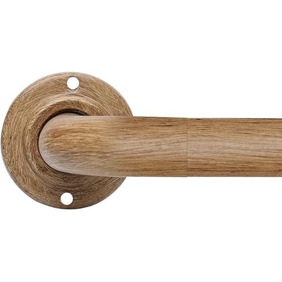 Wood Curtain Rods Heavy Duty Adjustable 48-84 Inches