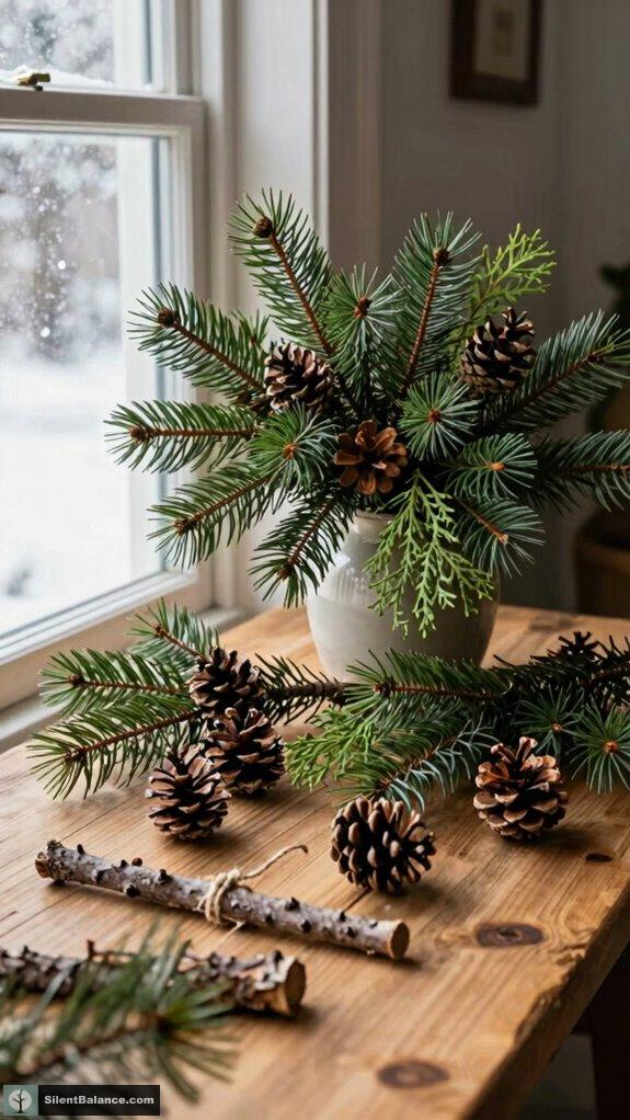 honoring solstice with evergreen symbols