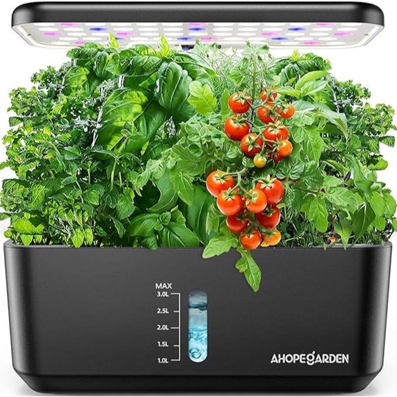Indoor Hydroponic Garden with 10 Pods and Grow Light