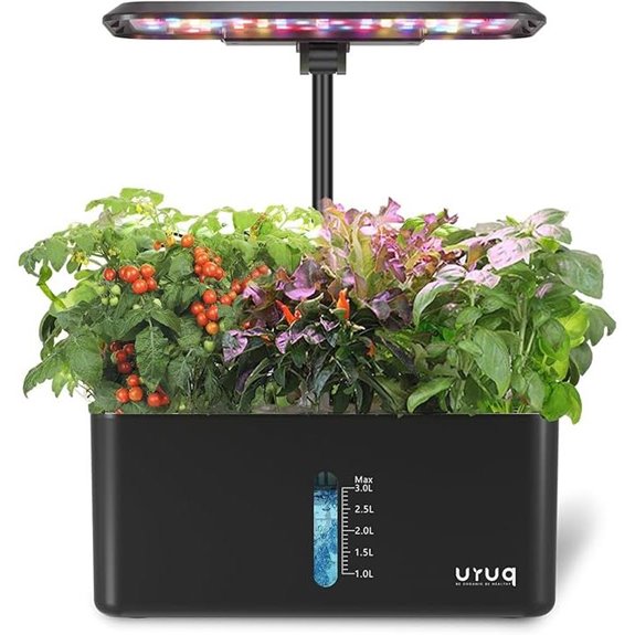 UrUQ Hydroponic Indoor Herb Garden with Grow Light