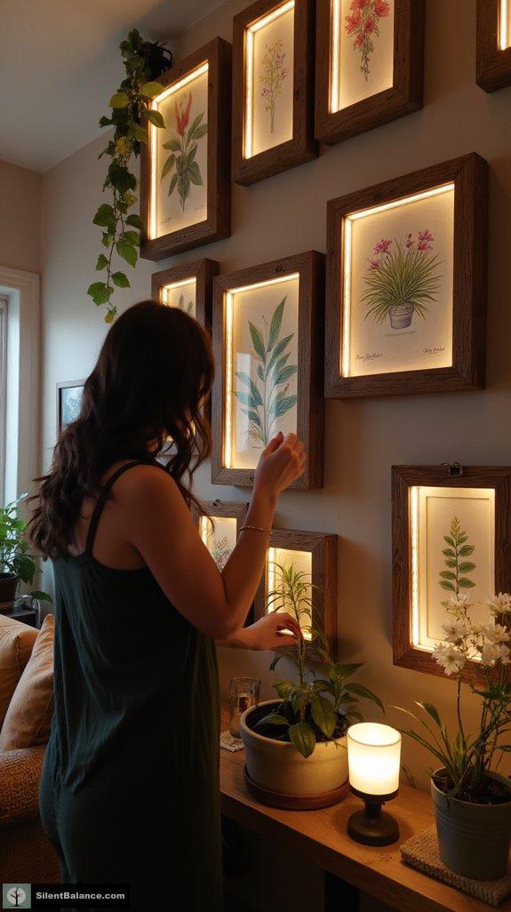 illuminate wood frames beautifully