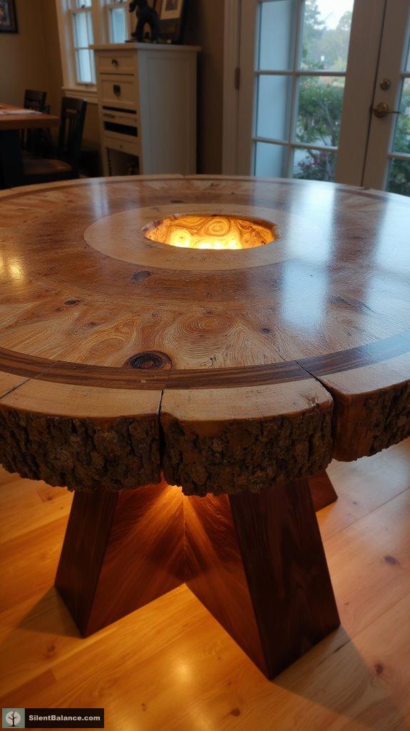 illuminated tree ring artistry