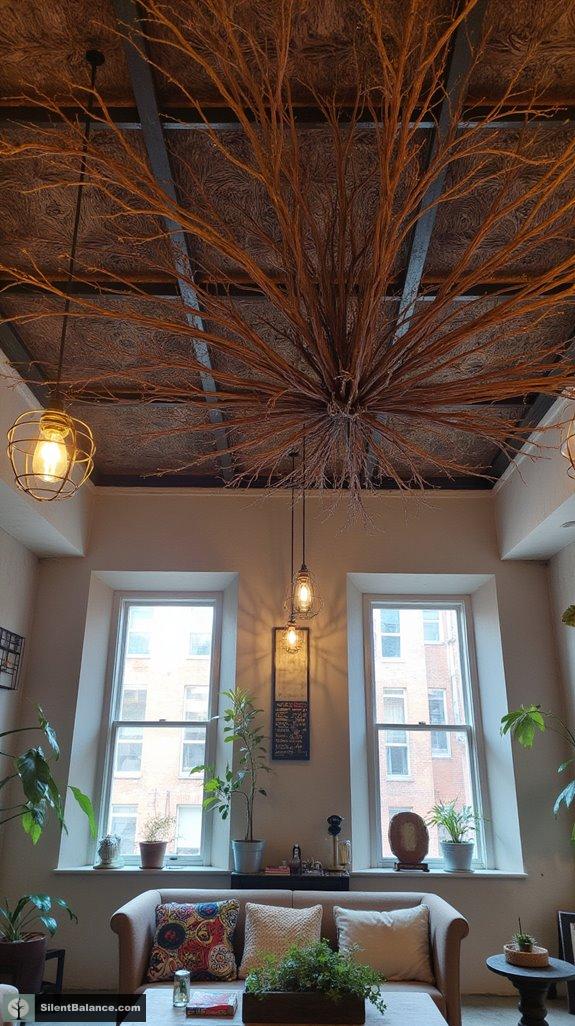 industrial accents enhance ceilings