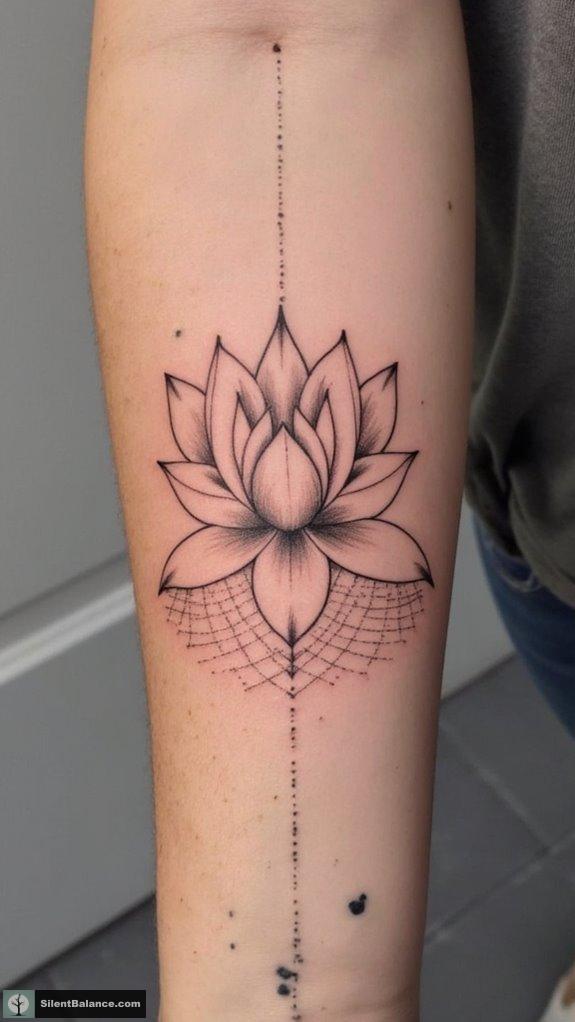 ink lotus rebirth symbolism