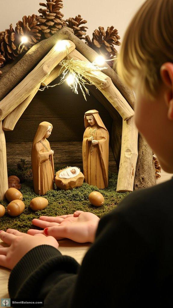 interactive driftwood nativity crafting