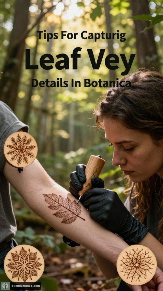 intricate leaf vein details