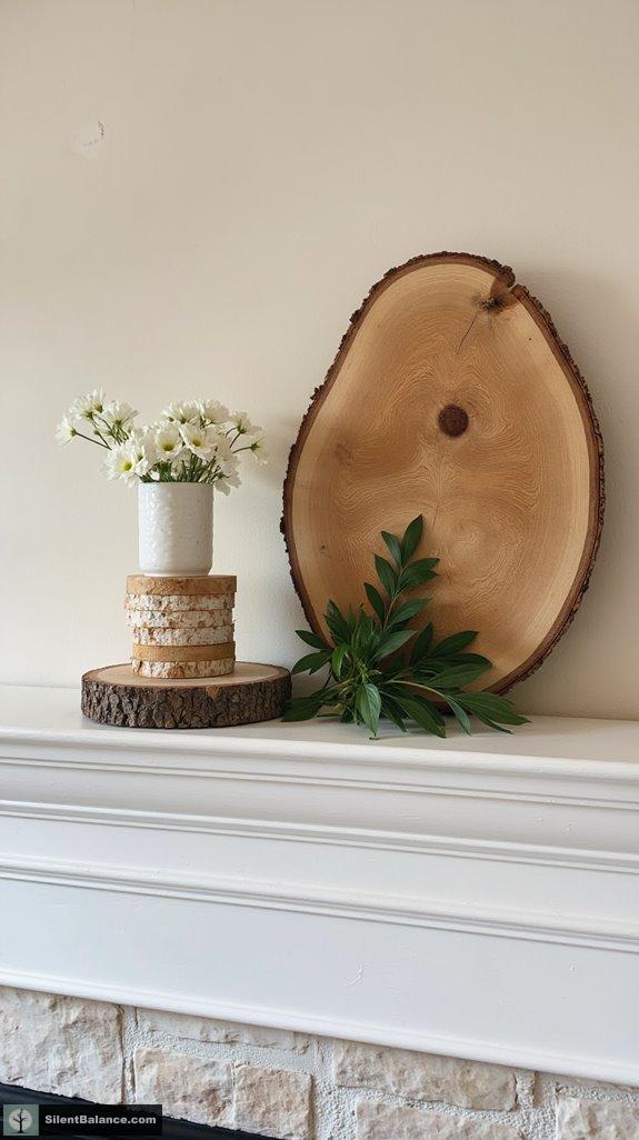 layer wood slices creatively