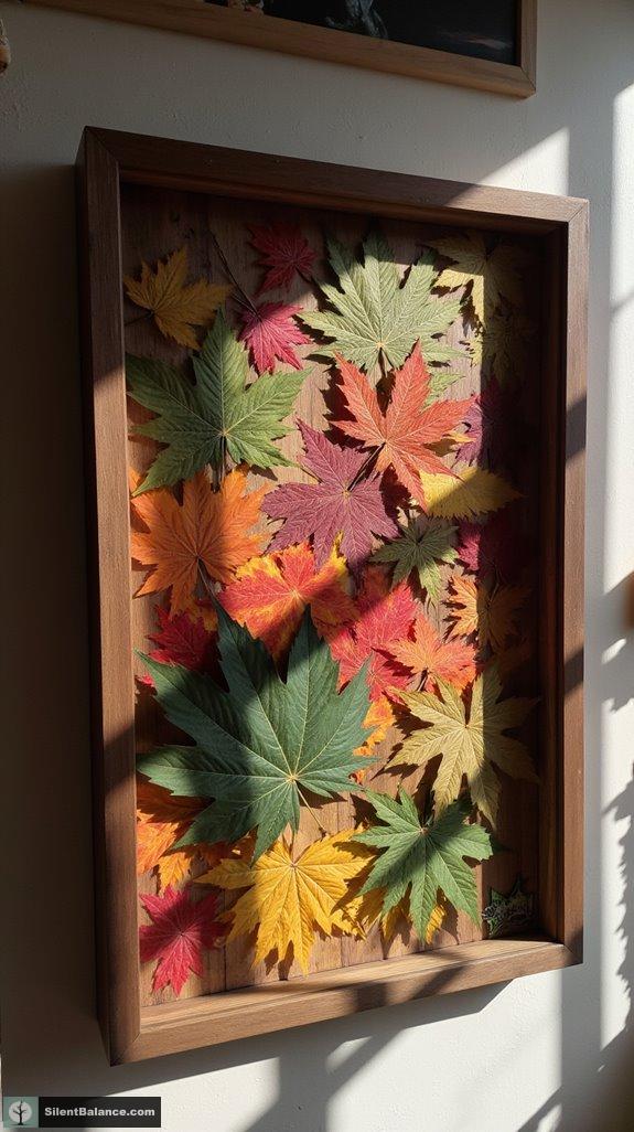 layered leaf nature art