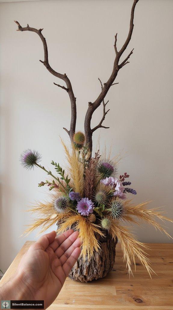 layered natural decor elements