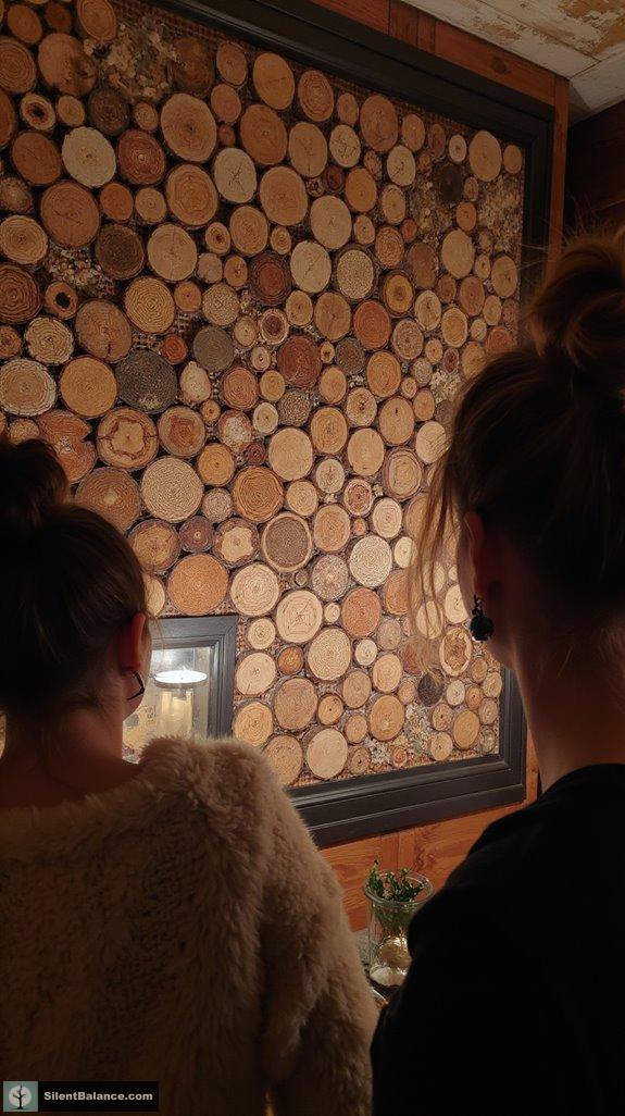 layered natural wood accents