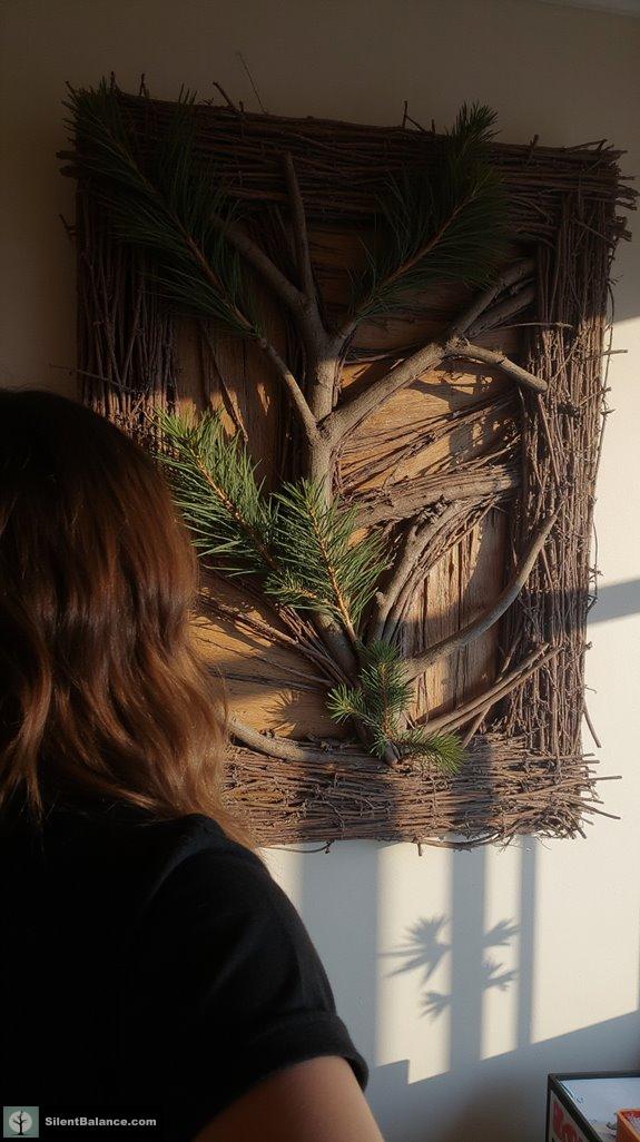 layered nature inspired wall art