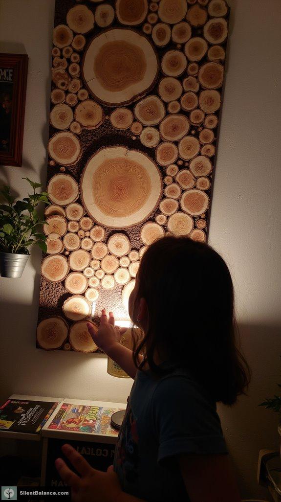 layered tree slice decor
