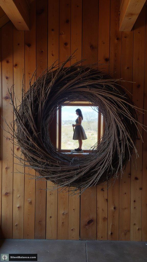 layered twig circle design