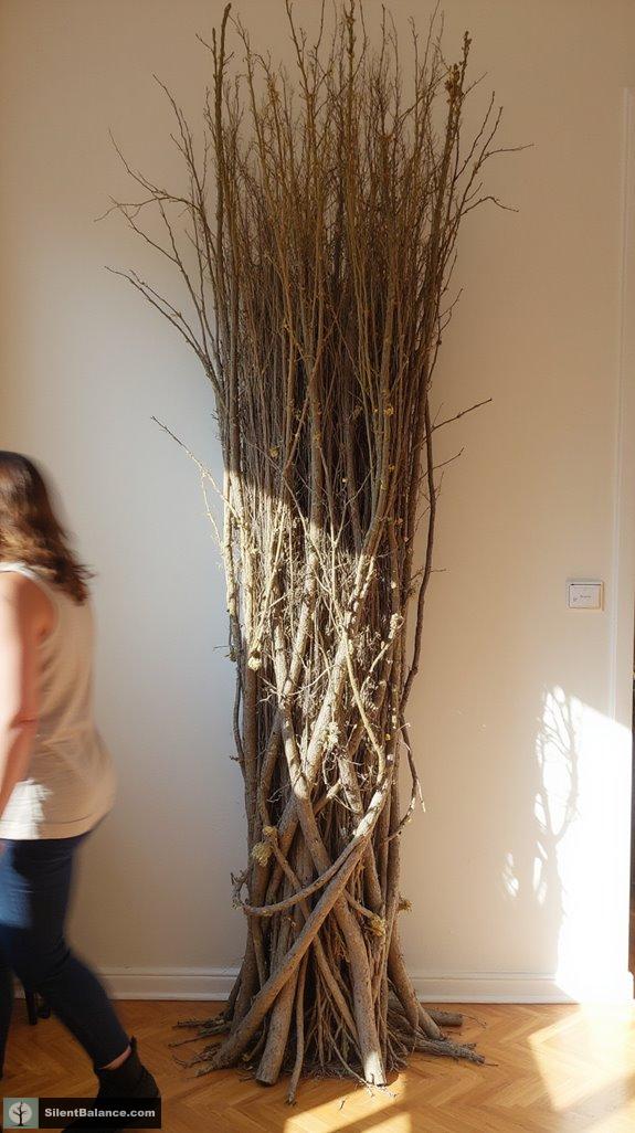 layered twigs enhance decor