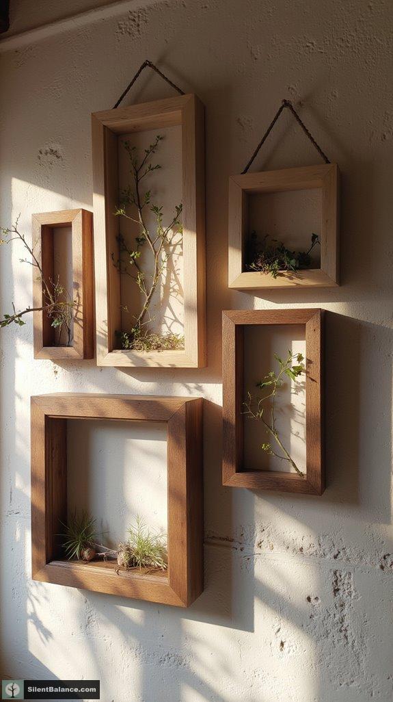 layered wood frame decor
