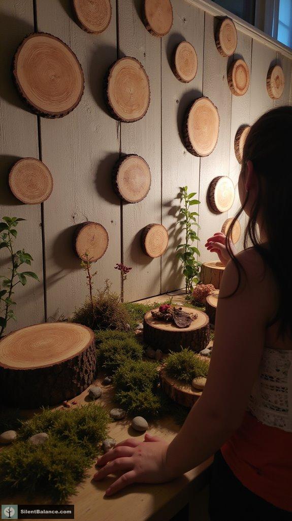 layered wood slice scenes