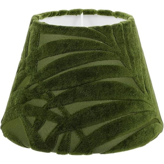 Decorative Leaf Design Fabric Lamp Shade for Desk and Room
