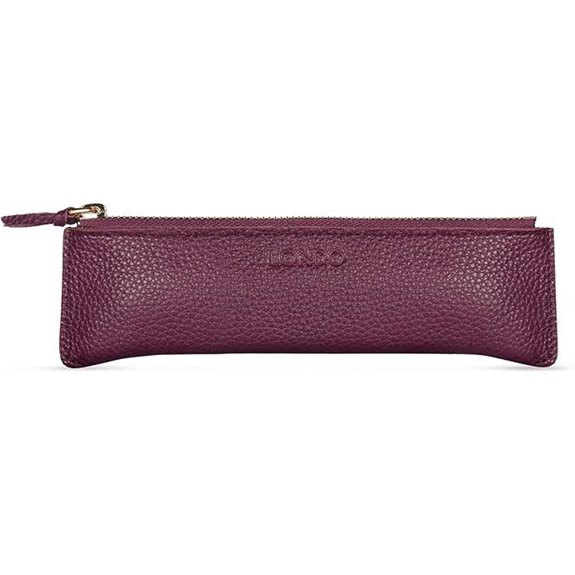 Londo Leather Zipper Pen Case and Pencil Pouch