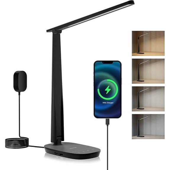 Honeywell LED Desk Lamp with USB Charging and Touch Control