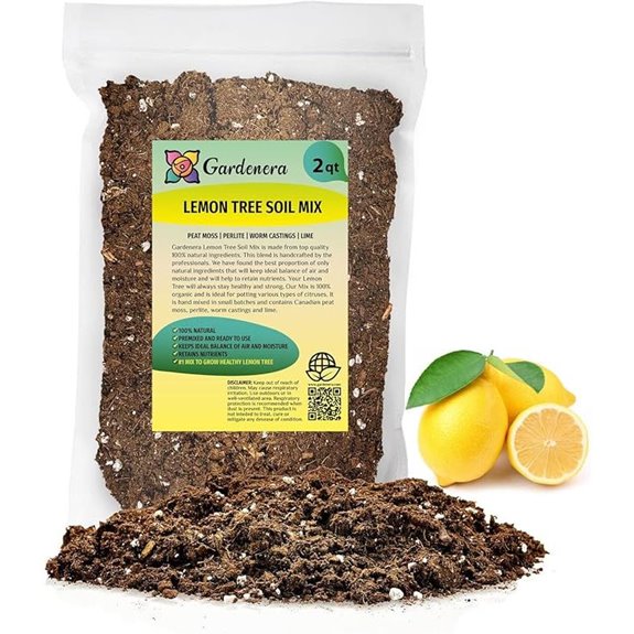 Gardenera Lemon Tree Soil Mix – 2 Quart