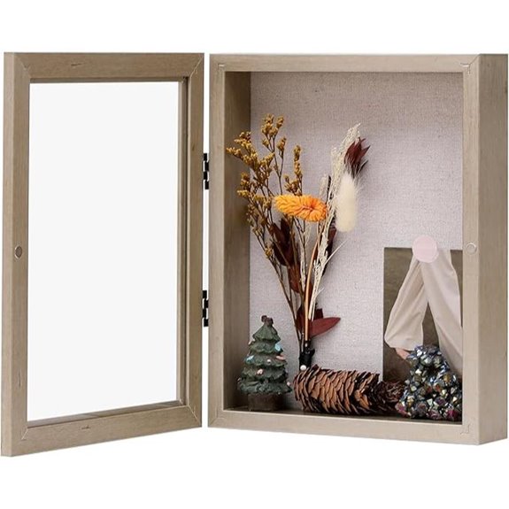 Shadow Box Frame with Linen Back and Pins