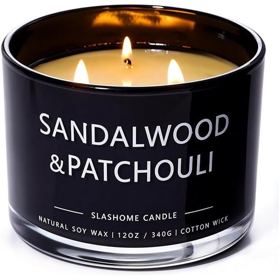 Sandalwood & Patchouli Scented Candle 12 Oz Long-lasting