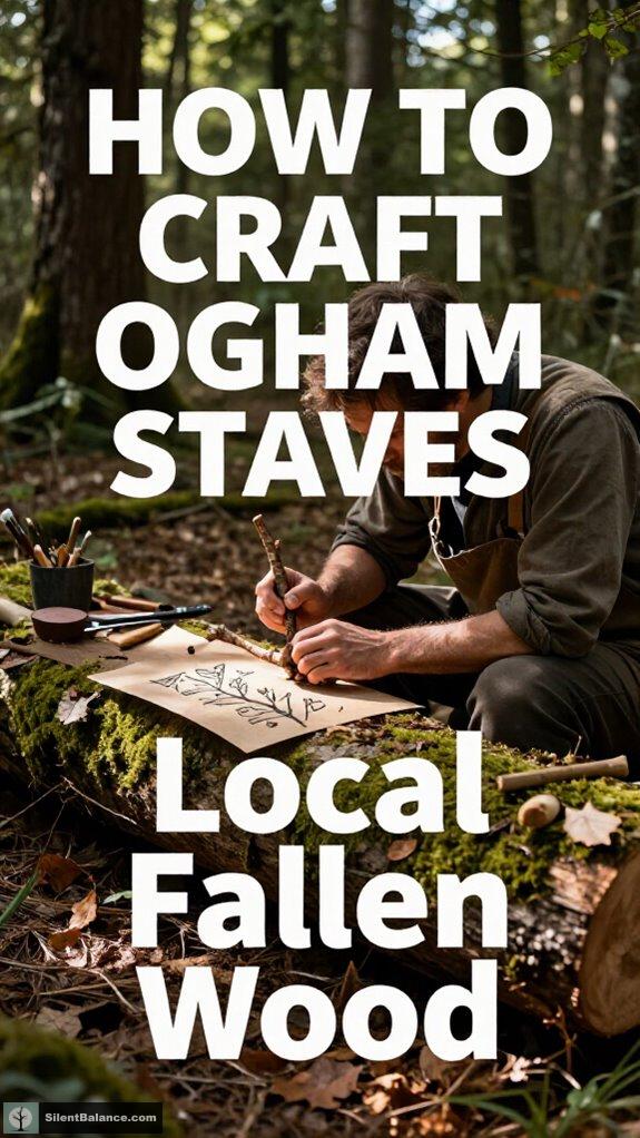 making ogham from fallen wood