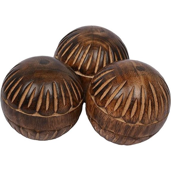 EDHAS Mango Wood Round Balls Set of 3