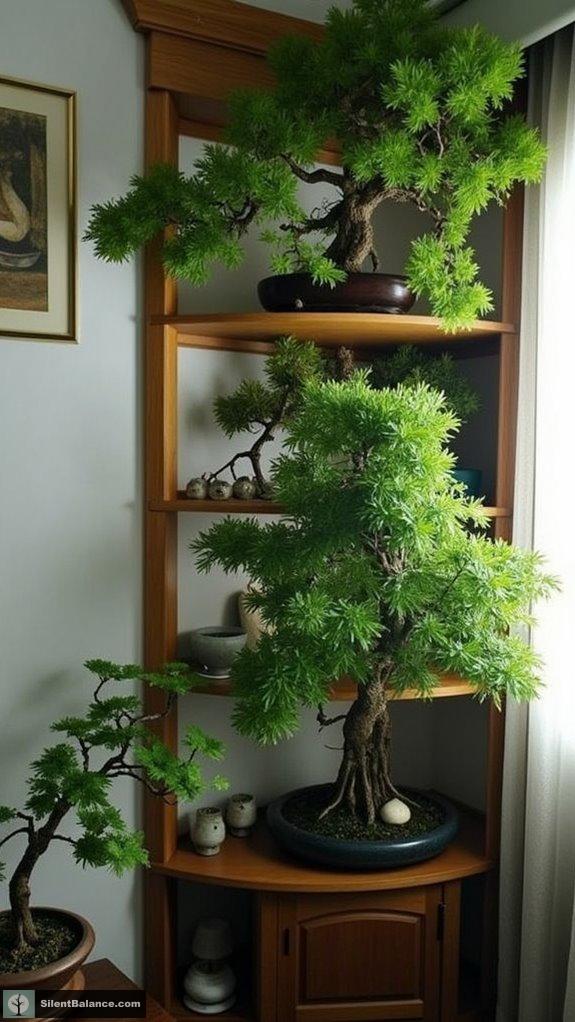 maximize corner bonsai displays