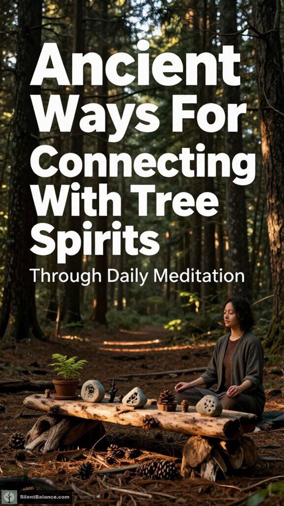 meditating to honor trees