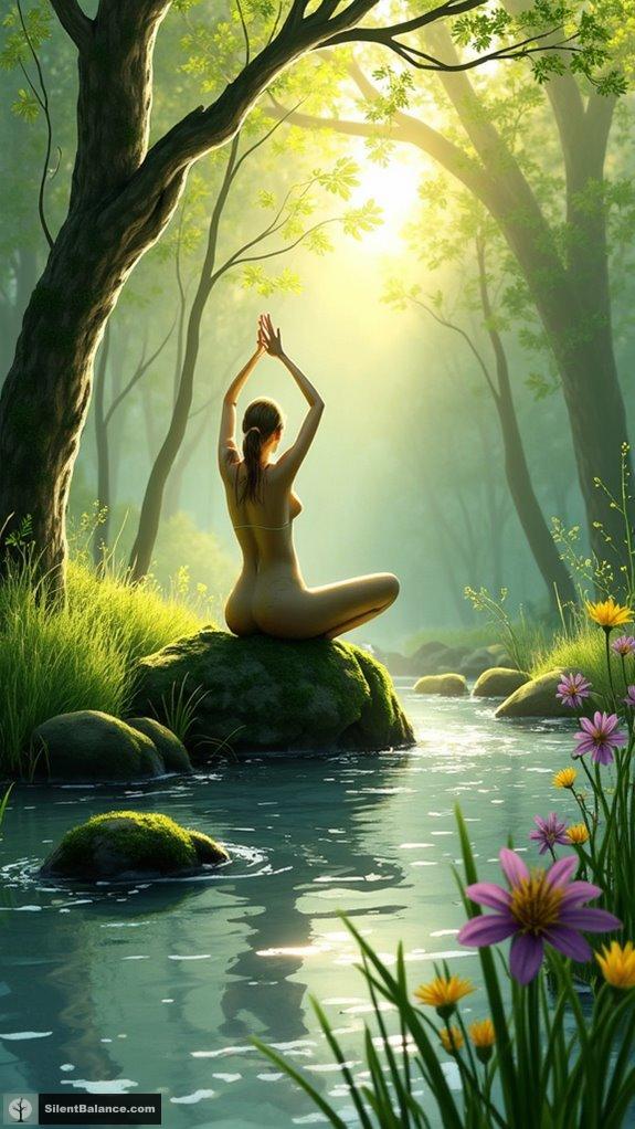 mindfulness meditation by water