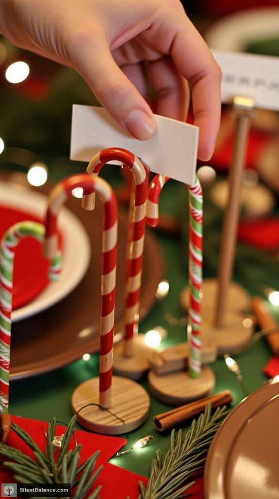 mini candy cane placeholders