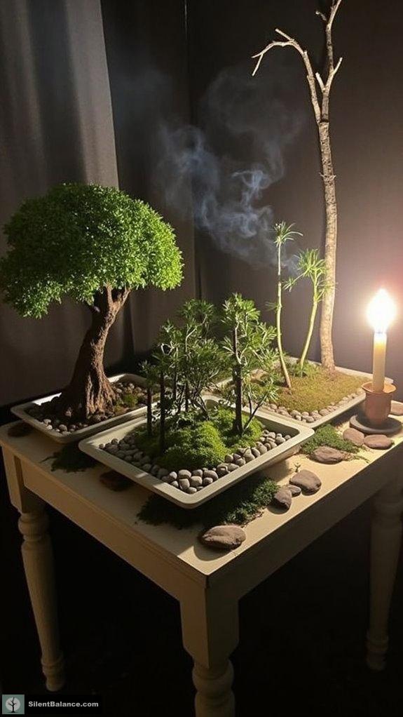 miniature forest bonsai grouping