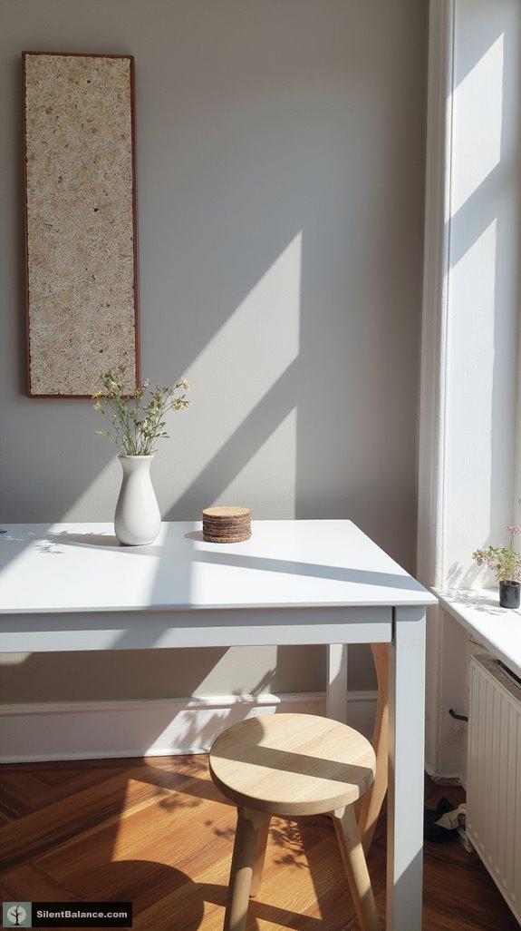 minimalist birch bark decor