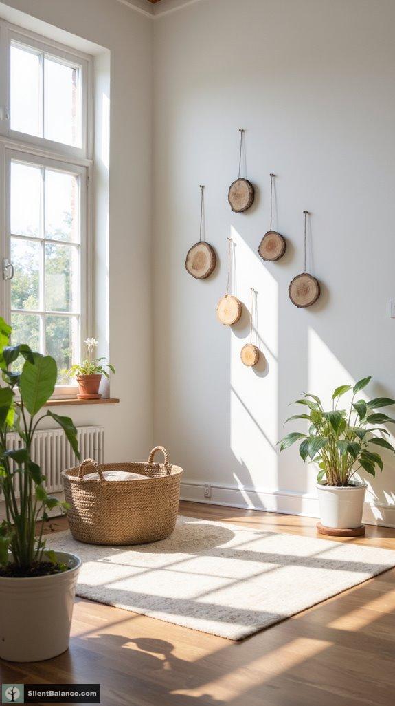 minimalist birch wood decor