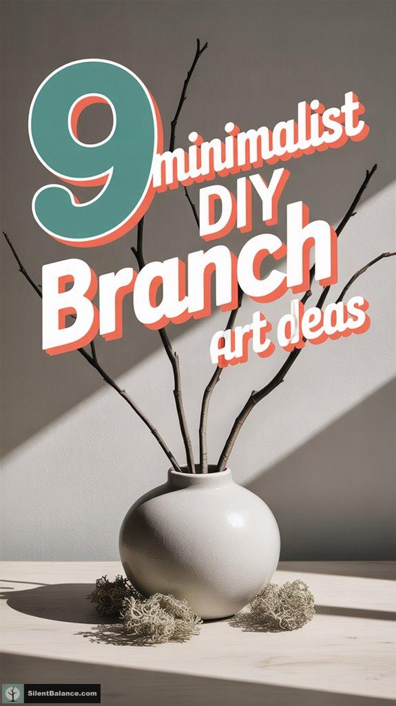 minimalist branch art projects