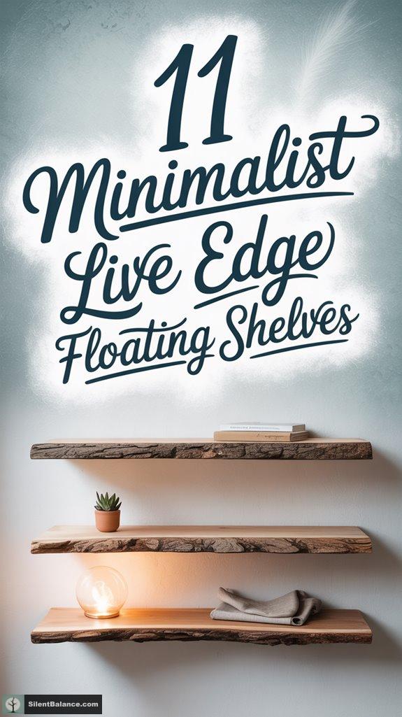 minimalist live edge shelves