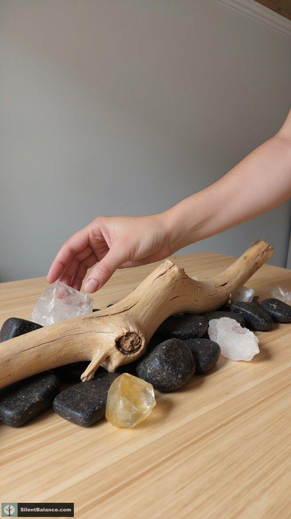 minimalist nature inspired centerpiece design