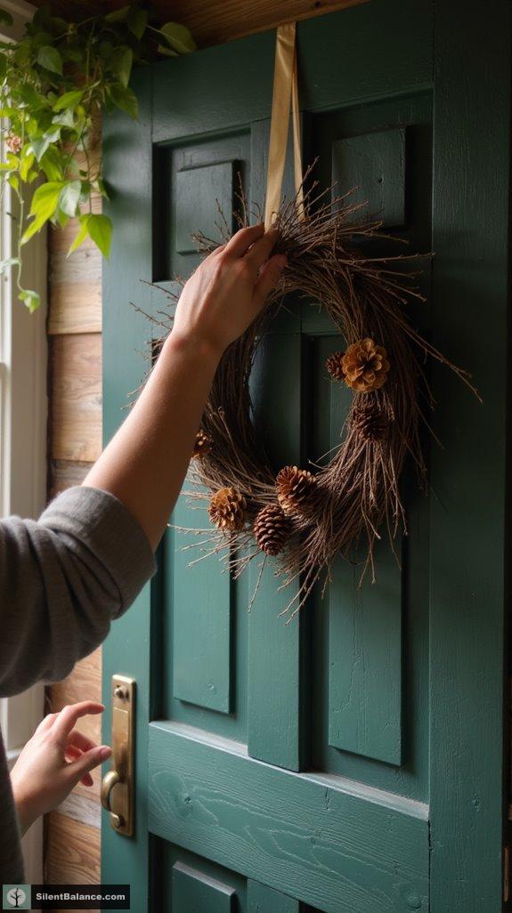 minimalist pinecone wreath ideas