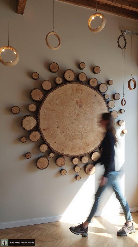 minimalist tree ring decor