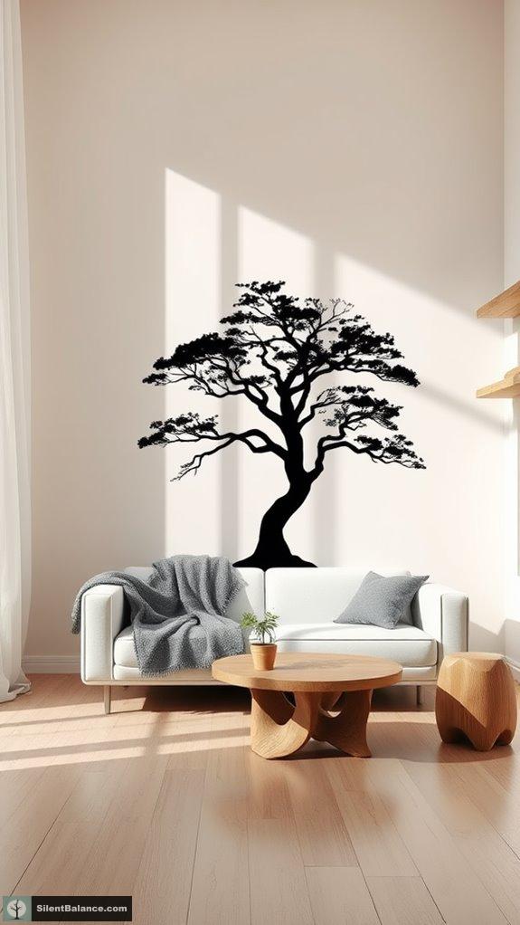 minimalist tree silhouette art