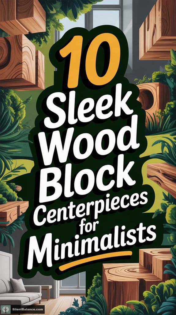 minimalist wood block decor
