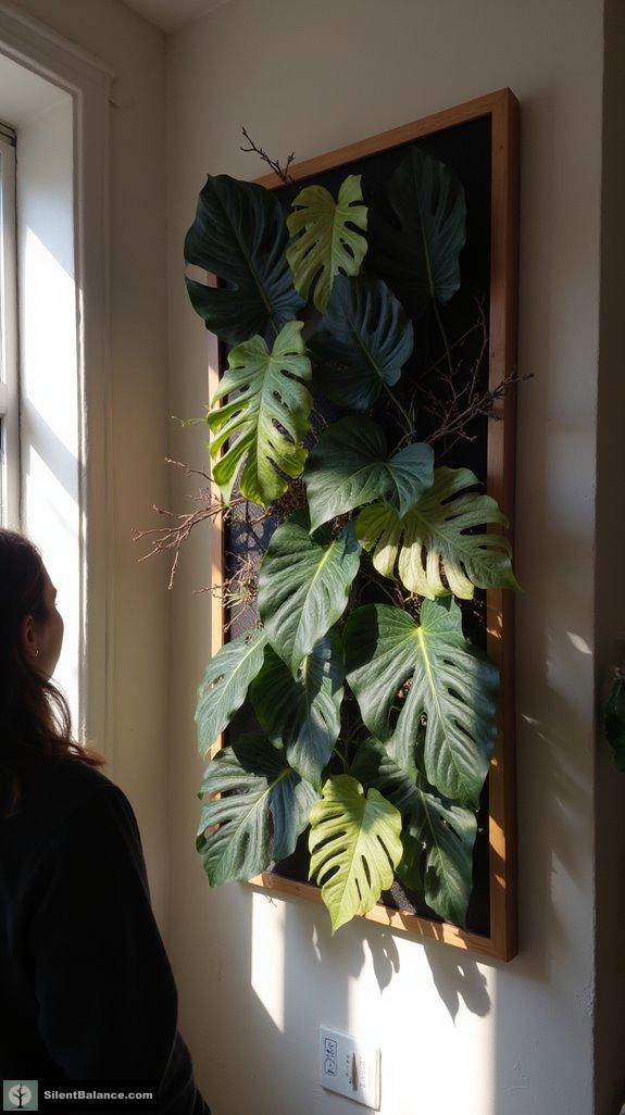 monochromatic leaf arrangement display