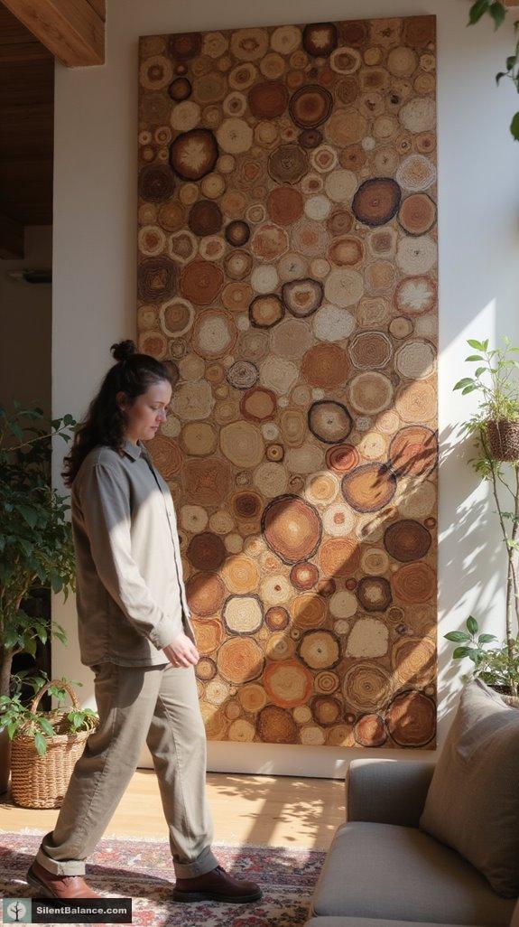 monochromatic wood wall art