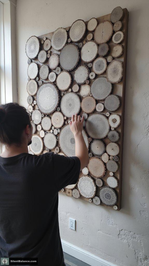 monochrome wood slice beauty