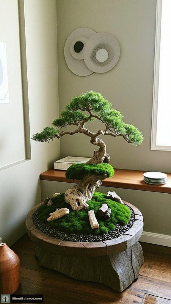 moss covered bonsai artistry