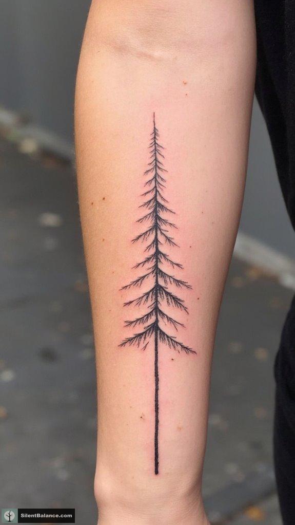 mountain pine twilight silhouette