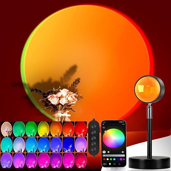 Multicolor Sunset Lamp with USB 180° Rotation
